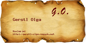 Gerstl Olga névjegykártya