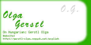 olga gerstl business card